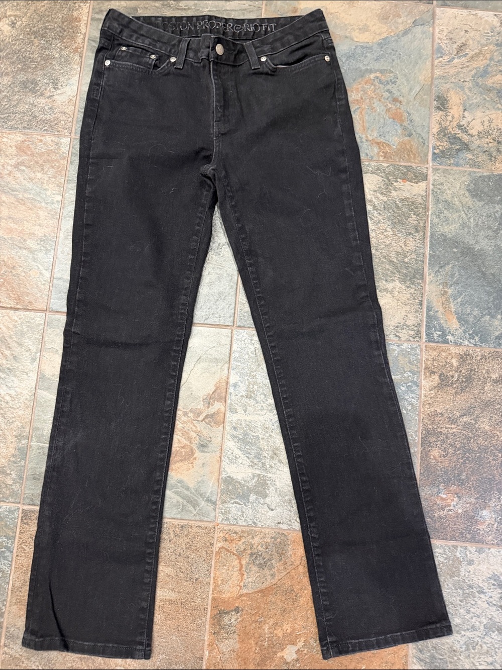 Boston Proper Black Straight-Leg Women's Jeans